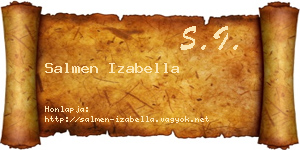 Salmen Izabella névjegykártya